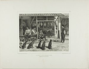 De slager en andere Tartaarse handelaars door Denis Auguste Marie Raffet