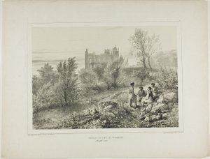 Het kasteel van graaf Woronzoff, Aloupka, de Krim, 12 augustus 1837