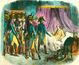 De arrestatie van Louis Antoine Henri de Bourbon, Hertog van Enghien door Denis Auguste Marie Raffet