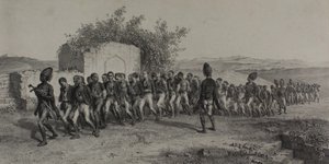 Turkse Rekruten Bij Smyrna, 10 November 1837 door Denis Auguste Marie Raffet