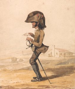 Karikatuur van een Franse militaire officier
