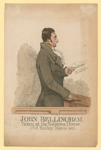 John Bellingham, genomen in het Sessions House, Old Bailey, 15 mei 1812
