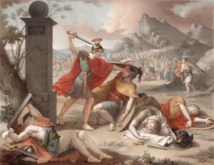 Denis-Sébastien Leroy - De slag van de Horatii en de Curatii - 1798 CROP door Denis Sebastien Leroy