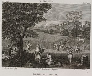 Denis-Sébastien Leroy, Antoine-Claude-François Villerey en Chataigner - Booz en Ruth, naar Nicolas Poussin - 1802-1815