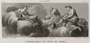 Denis-Sébastien Leroy, Antoine-Claude-François Villerey et Chataigner - Liefde in de armen van Ceres, naar Eustache Le Sueur - 1802-1815 door Denis Sebastien Leroy