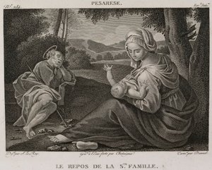 Denis-Sébastien Leroy, Chataigner en Dennel - De rest van de Heilige Familie, naar Il Pesarese - 1802-1815