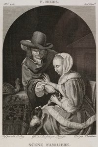 Denis-Sébastien Leroy, Lerouge en Dambrun - Vertrouwd tafereel, naar Frans van Mieris de Oude - 1802-1815 door Denis Sebastien Leroy