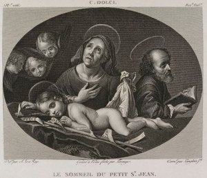 Denis-Sébastien Leroy, Lerouge et Langlois jeune - De slaap van de kleine Johannes, naar Carlo Dolci - 1802-1815 door Denis Sebastien Leroy