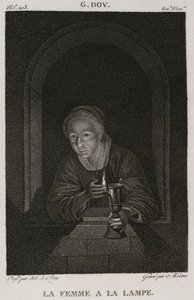 Denis-Sébastien Leroy et Mécou - Vrouw met lamp, naar Gerrit Dou - 1802-1815