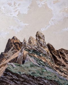 Berglandschap met een ruwe textuur