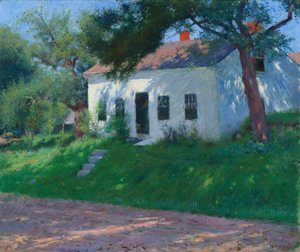 Huisje langs de Weg, 1889 door Dennis Miller Bunker