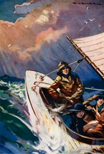Ze gingen op de wolf af (kleurenlitho)
