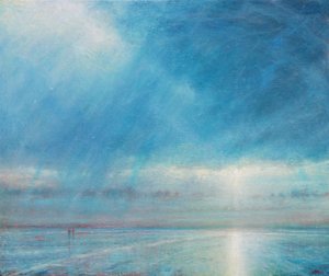 Regenstorm over Holkham Beach door Derek Hare