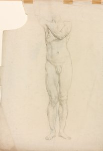 Een studie van een mannelijk figuur door Derwent Lees