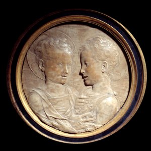 Jezus Christus en Johannes de Doper als kinderen