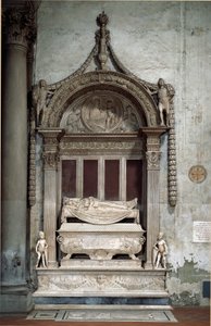 Graf van Carlo Marsuppini (1399-1453), Kanselier van de Florentijnse Republiek door Desiderio da Settignano