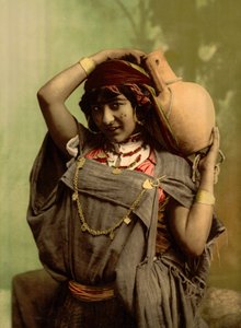 Een Bedoeïenenvrouw, Tunis, Tunesië door Detroit Photographic Co.