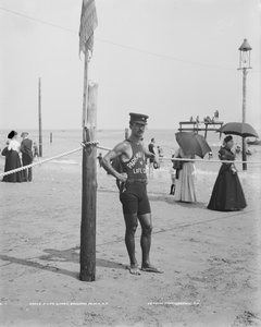 Reddingszwemmer, Brighton Beach, Brooklyn, New York City, VS, ca. 1905