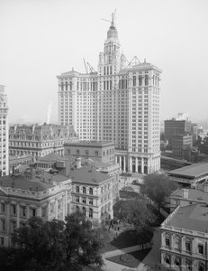 Nieuw gemeentelijk gebouw, New York City, VS, ca. 1914 door Detroit Publishing Co.