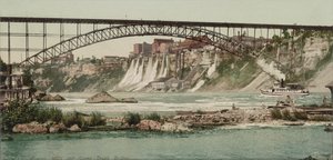 Niagara, molens en Grand Trunk Bridge, ca. 1900