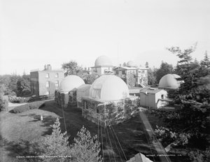 Observatorium, Harvard College, ca. 1900 (zwart-wit foto)