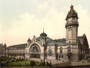 Treinstation, Keulen, Duitsland, ca. 1900 door Detroit Publishing Co.