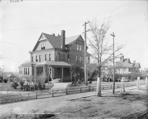 Woonplaats van Booker T. Washington, Tuskegee Institute, ca. 1906 (zw/w foto) door Detroit Publishing Co.