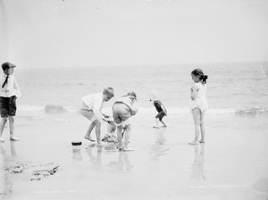 Zandkastelen, Coney Island, NY door Detroit Publishing Co.