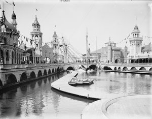 Shoot the Chutes, Lune Park, Coney Island door Detroit Publishing Co.