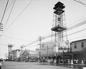Surf Avenue, Coney Island, ca. 1904 (zw/w foto)