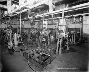 De testkamer, Leland & Faulconer Manufacturing Company, Detroit door Detroit Publishing Co.