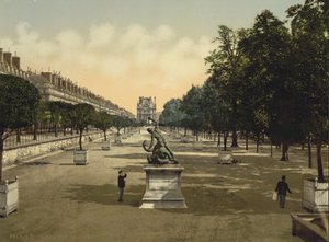 De Tuilerieëntuin, Parijs, ca. 1890-1900 (fotochrom) door Detroit Publishing Co.