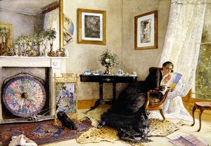 Interieur met de kunstenaar