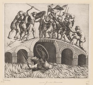 Horatius Cocles in de Tiber