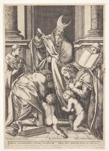 De heilige Eustachius wordt gedoopt