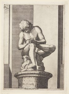 Jongen die een doorn uit zijn voet trekt (Spinario)