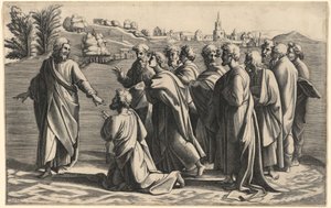 Christus maakt Sint-Pieter hoofd van de kerk