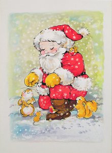 Kerstman met dieren
