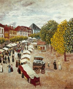 De mars van Dax in de Landes. Schilderij door Dario de Regoyos y Valdes (1875-1913) Privécollectie door Diario or Dario de Regoyos y Valdes