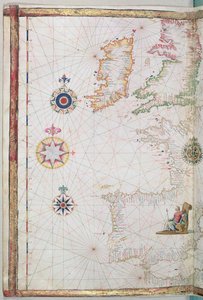 De Britse Eilanden en Iberia, detail uit een wereldatlas, 1565