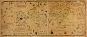 Universele kaart waarin alles wat van de wereld tot nu toe is ontdekt, is opgenomen