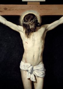 Christus gekruisigd (detail). Schilderij door Diego Rodriguez de Silva y Velasquez (1599-1660) door Diego Velázquez