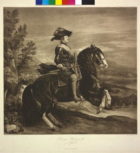 Koning Filips IV te paard door Diego Rodriguez de Silva y Velazquez