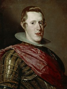 Portret van Filippo IV van Spanje met harnas