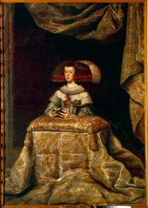 Portret van Marianne van Oostenrijk (1631-1696) in gebed (Maria Anna of Maria Anna van Oostenrijk, tweede vrouw van Filips IV van Spanje). Schilderij door Diego Velasquez (1599-1660) door Diego Velázquez