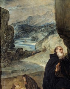 Sint Antonius en Sint Paulus kluizenaar (detail)
