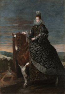 Ruiterportret van Margarita van Oostenrijk, tussen 1630 en 1635