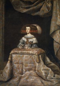Portret van Mariana van Oostenrijk 1634-1696, biddend, c. 1655