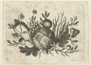 Festoen van vruchten (serie titel) door Dietrich Krüger (attributed to)