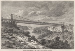 De Niagara Dubbele Brug door Dieudonne Auguste Lancelot